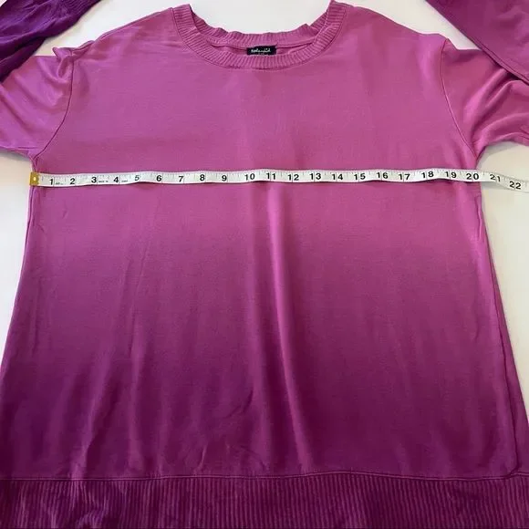 NWT Splendid Crewneck Hombre Top in Deep Orchid - Picture 13 of 13